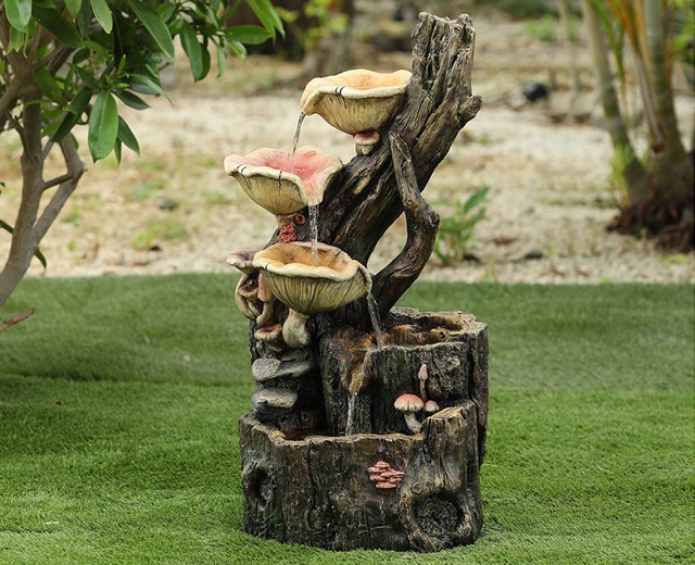 蘑菇树桩喷泉