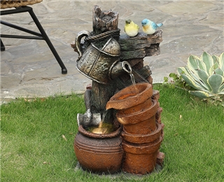 Pile sprinkle kettle fountain